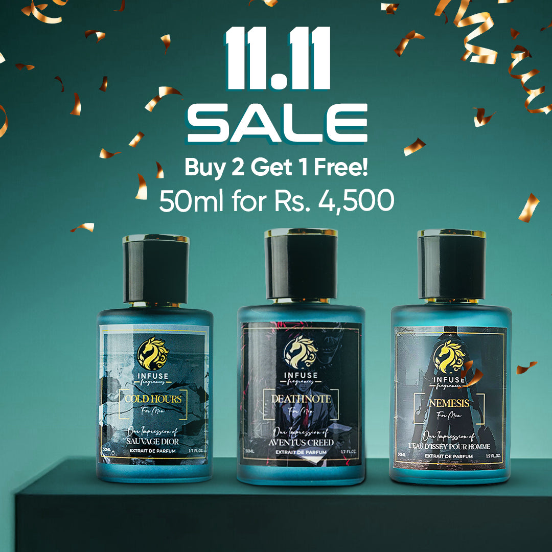 11.11 Sale Buy 2 Get 1 Free (50ml) Perfumes